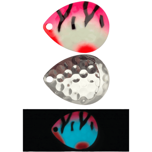 MOONSHINE WORM HARNESS 5 / Crab Cakes Moonshine Colorado Blades 3-PK - Super Glow