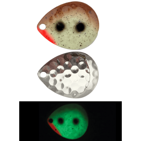 MOONSHINE WORM HARNESS 5 / Goby Moonshine Colorado Blades 3-PK - Super Glow