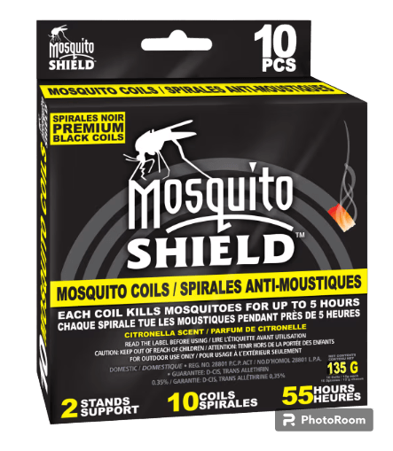 MOSQUITO SHILD Insect Repellent Mosquito Coils - Citronella Scent