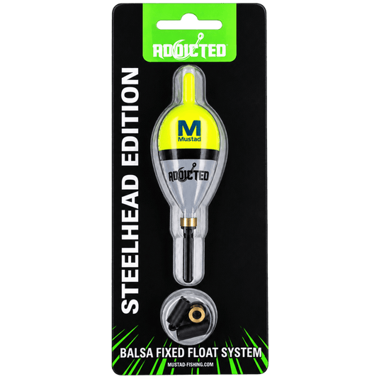 MUSTAD BOBBERS/FLOATS Chart-Grey Mustad Balsa Fixed Float Steelhead Edition