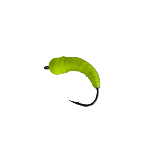 NEPTUNE FLIES ICE JIGS Medium / UV Chartreuse Neptune Ice Bug 2 Pack