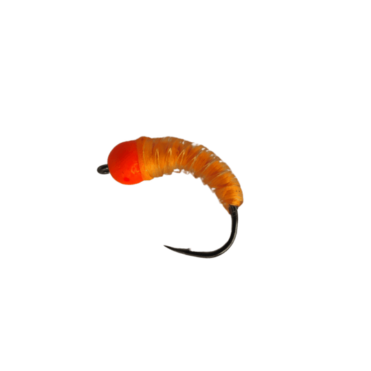 NEPTUNE FLIES ICE JIGS Medium / UV Orange Neptune Ice Bug 2 Pack