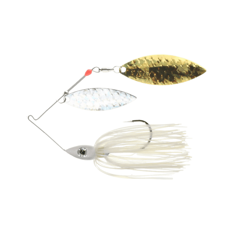 Load image into Gallery viewer, NICHOLS SPINNERBAIT/BUZZBAIT 1/2 / Blue Shad - Silver/Gold Glass Nichols Lures Pulsator Shattered Glass Spinnerbait
