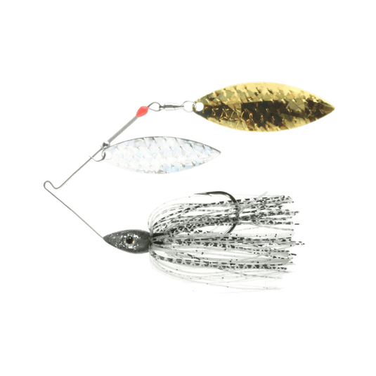 NICHOLS SPINNERBAIT/BUZZBAIT 1/2 / Gizzard - Silver/Gold Glass Nichols Lures Pulsator Shattered Glass Spinnerbait