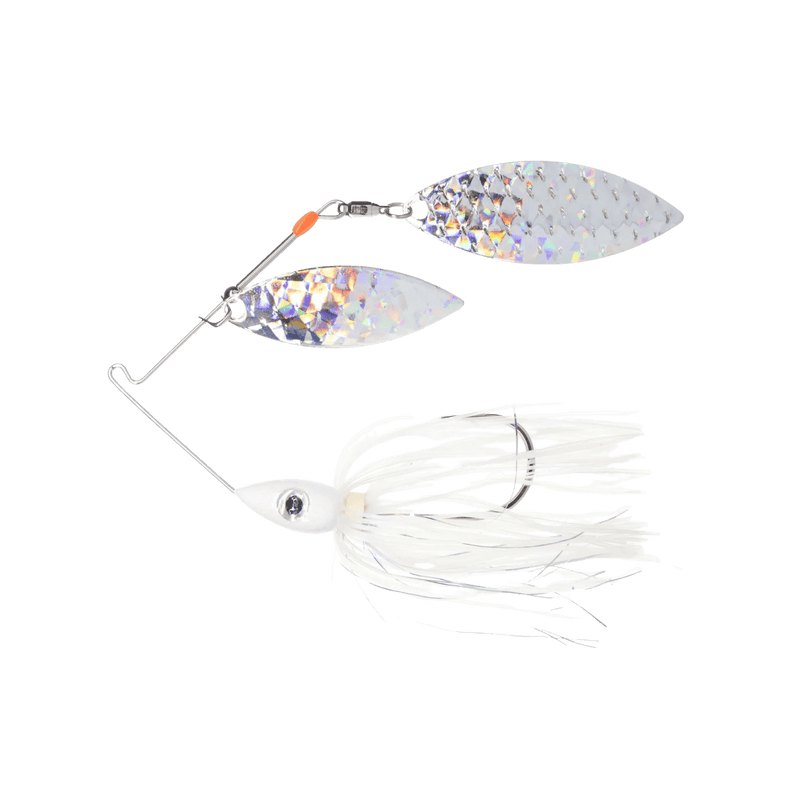 Load image into Gallery viewer, NICHOLS SPINNERBAIT/BUZZBAIT 3/8 / Blue Shad - Silver Glass Nichols Lures Pulsator Shattered Glass Spinnerbait

