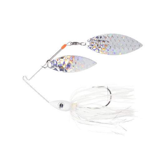 NICHOLS SPINNERBAIT/BUZZBAIT 3/8 / Blue Shad - Silver Glass Nichols Lures Pulsator Shattered Glass Spinnerbait