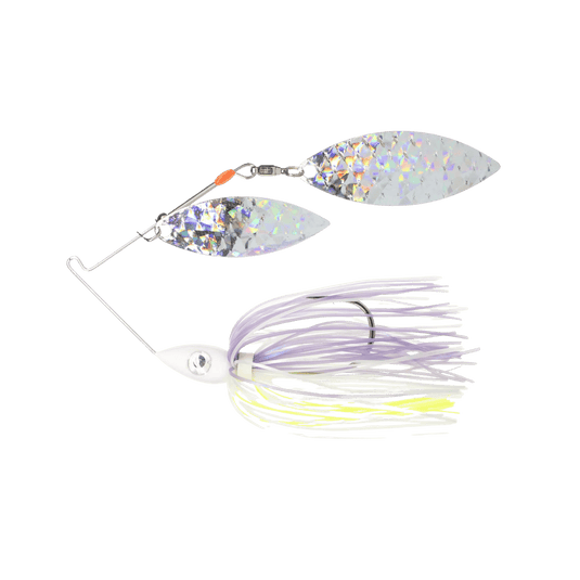 NICHOLS SPINNERBAIT/BUZZBAIT 3/8 / Clent's Shad Spawn - Silver Glass Nichols Lures Pulsator Shattered Glass Spinnerbait