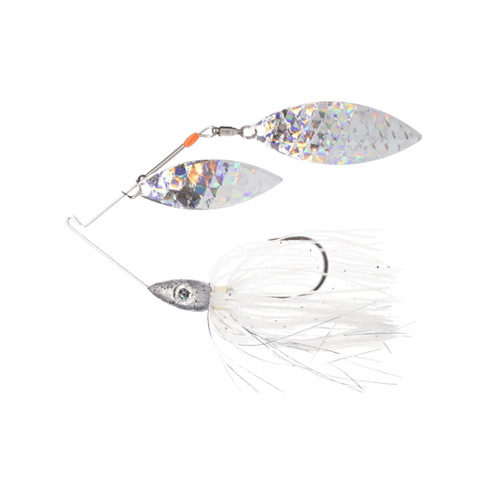 NICHOLS SPINNERBAIT/BUZZBAIT 3/8 / Green Crystal - Silver Glass Nichols Lures Pulsator Shattered Glass Spinnerbait