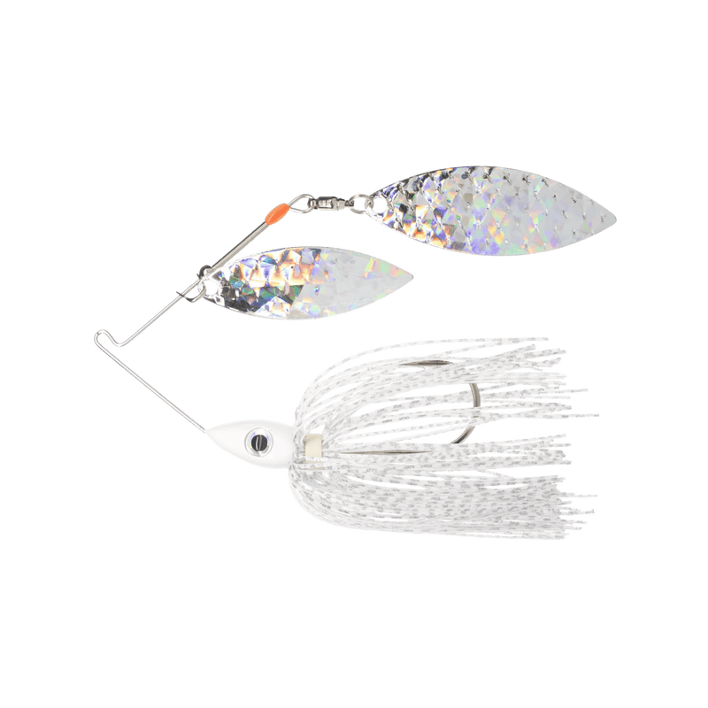 Load image into Gallery viewer, NICHOLS SPINNERBAIT/BUZZBAIT 3/8 / Silver Flake Shad - Silver Glass Nichols Lures Pulsator Shattered Glass Spinnerbait
