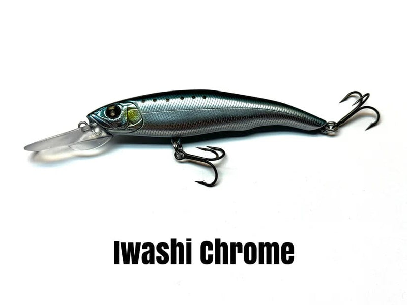 Load image into Gallery viewer, NISHINE JERKBAIT Iwashi Chrome Nishine Lure Works Erie 95 Md Jerkbait
