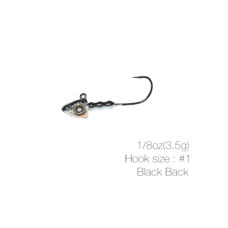 Load image into Gallery viewer, NISHINE SMELT HEAD 1/8 / Black Back / 1 Nishine Lure Works Smelt Head
