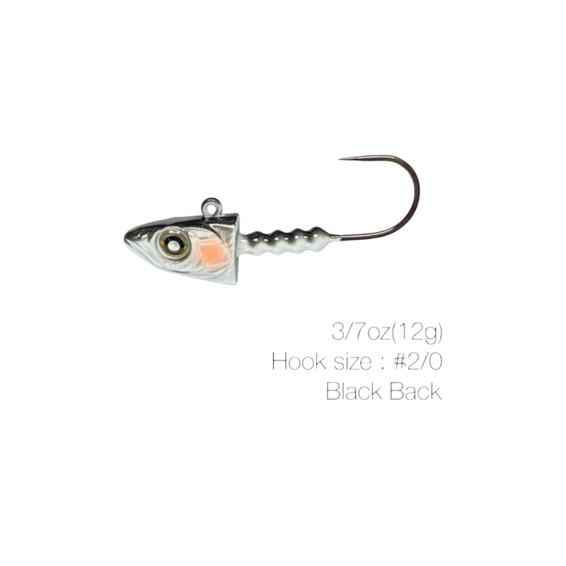 Load image into Gallery viewer, NISHINE SMELT HEAD 3/7 / Black Back / 2-0 Nishine Lure Works Smelt Head
