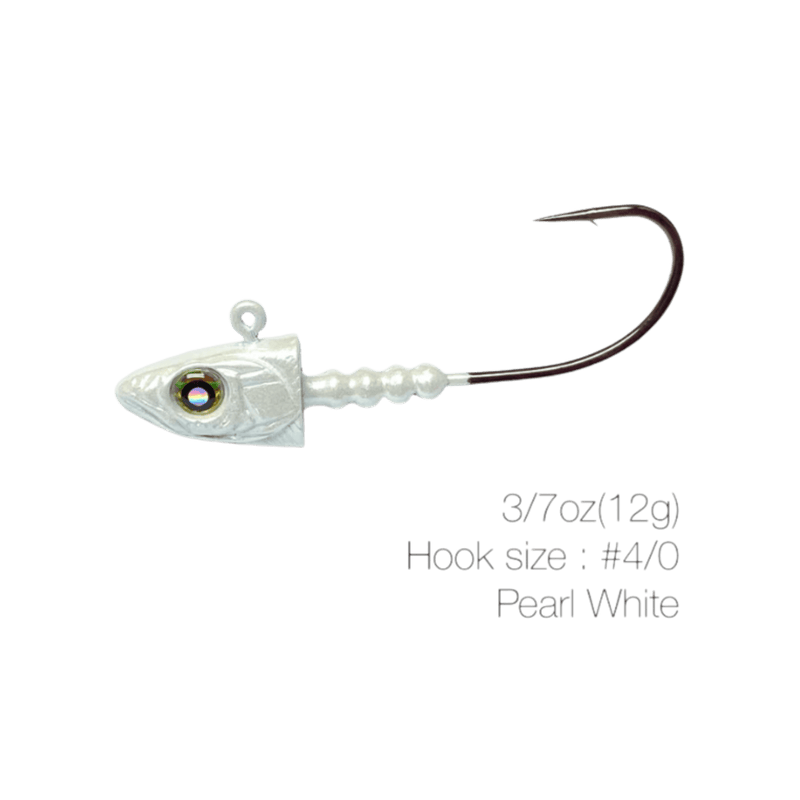 Load image into Gallery viewer, NISHINE SMELT HEAD 3/7 / Pearl White / 4-0 Nishine Lure Works Smelt Head
