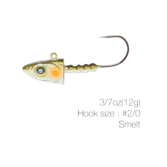 NISHINE SMELT HEAD 3/7 / Smelt / 2-0 Nishine Lure Works Smelt Head