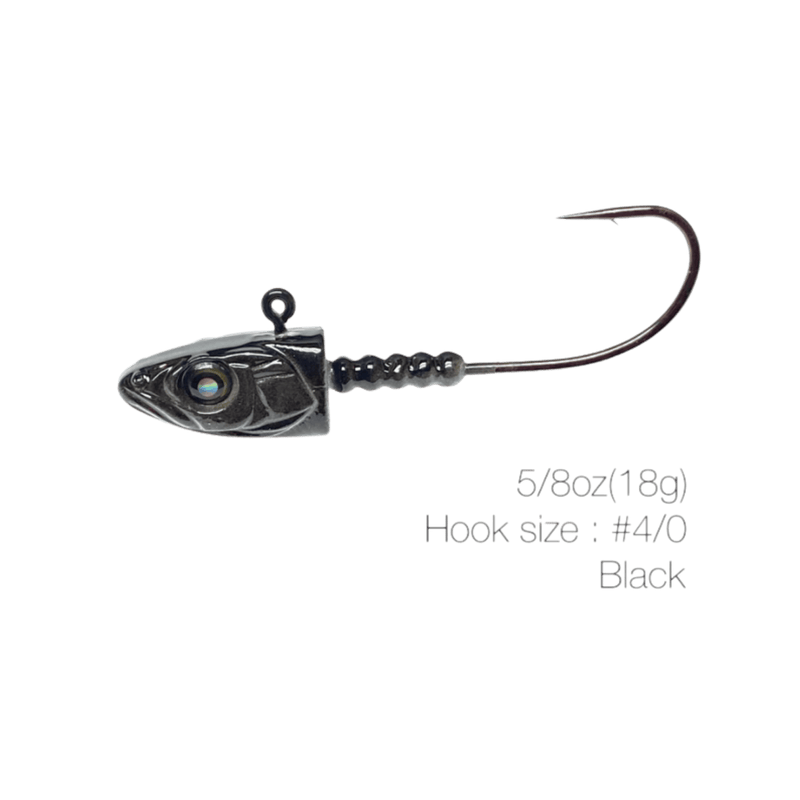 Load image into Gallery viewer, NISHINE SMELT HEAD 5/8 / Black / 4-0 Nishine Lure Works Smelt Head
