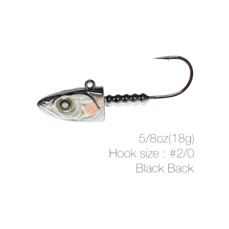 Load image into Gallery viewer, NISHINE SMELT HEAD 5/8 / Black Back / 2-0 Nishine Lure Works Smelt Head
