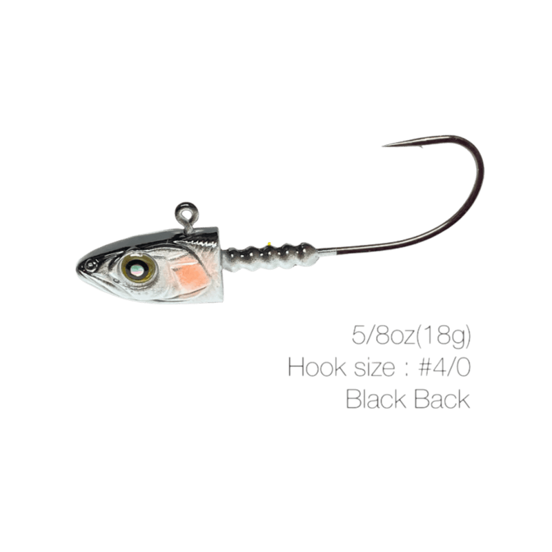 Load image into Gallery viewer, NISHINE SMELT HEAD 5/8 / Black Back / 4-0 Nishine Lure Works Smelt Head
