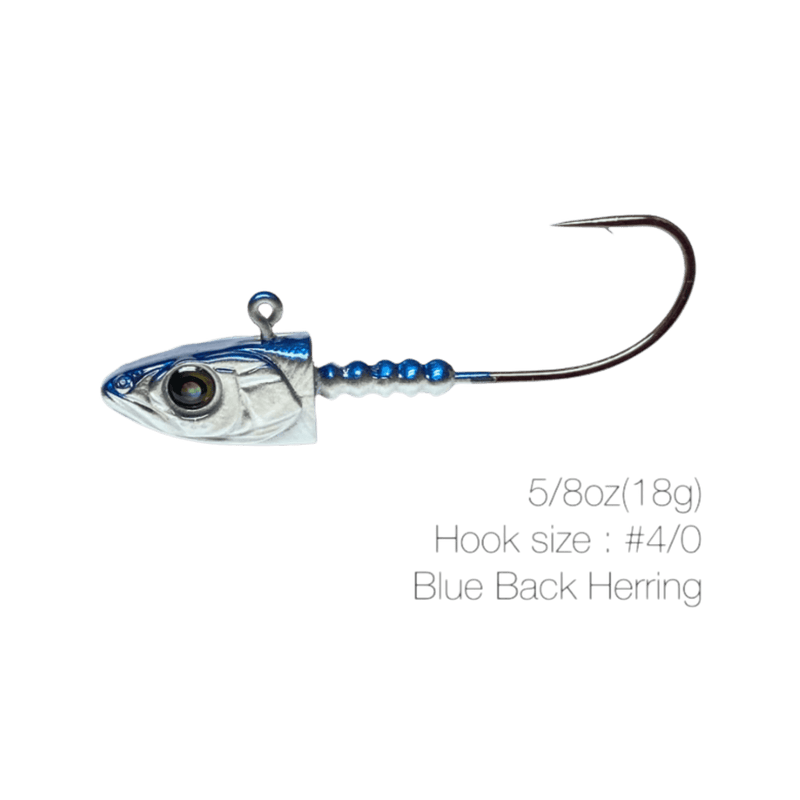 Load image into Gallery viewer, NISHINE SMELT HEAD 5/8 / Blue Back Herring / 4-0 Nishine Lure Works Smelt Head
