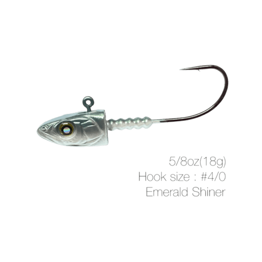 NISHINE SMELT HEAD 5/8 / Emerald Shiner / 4-0 Nishine Lure Works Smelt Head