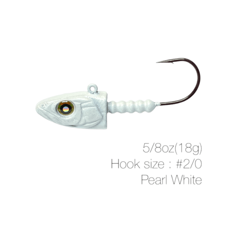 Load image into Gallery viewer, NISHINE SMELT HEAD 5/8 / Pearl White / 2-0 Nishine Lure Works Smelt Head
