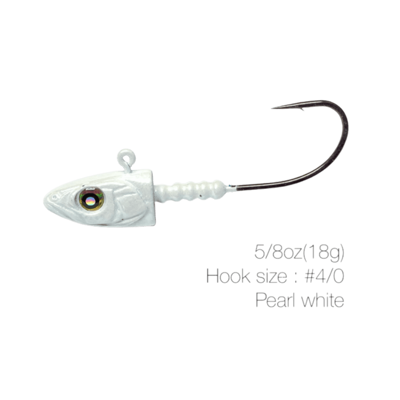 Load image into Gallery viewer, NISHINE SMELT HEAD 5/8 / Pearl White / 4-0 Nishine Lure Works Smelt Head
