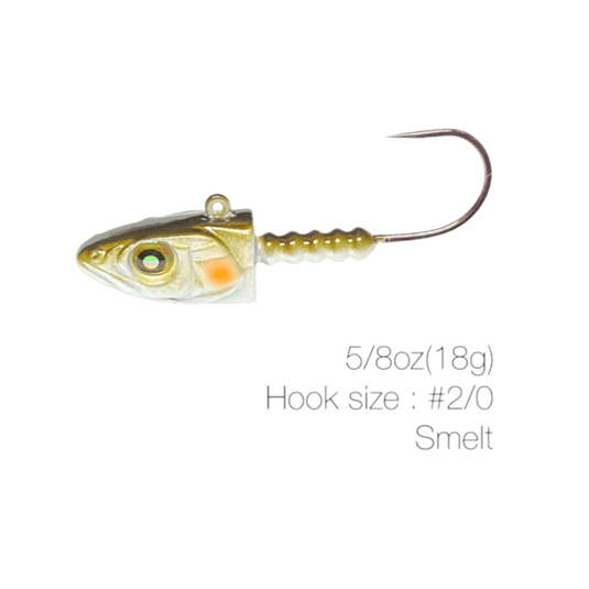 NISHINE SMELT HEAD 5/8 / Smelt / 2-0 Nishine Lure Works Smelt Head