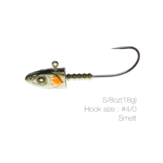 NISHINE SMELT HEAD 5/8 / Smelt / 4-0 Nishine Lure Works Smelt Head
