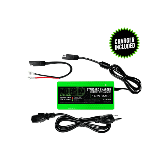 NORSK ICE FISHING BATTERIES Norsk 12.8 Volt 15ah Lithium Battery w/Charger