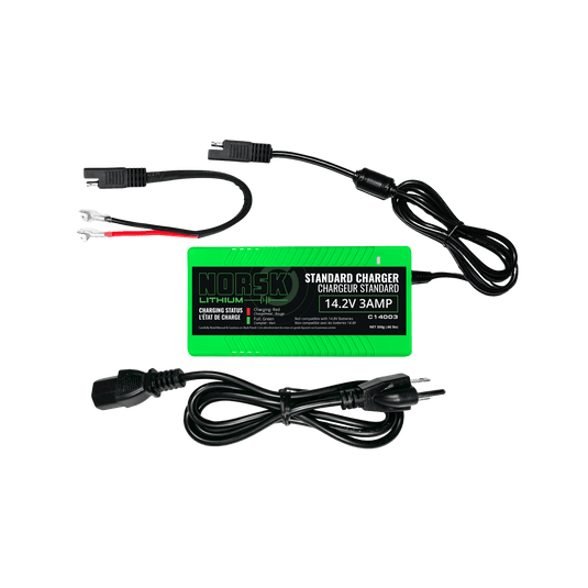 NORSK ICE FISHING BATTERIES Norsk Lithium 14.2V 3A LiFePO4 Charger