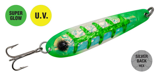 NORTHERN KING TROLLING SPOONS Green Jeans Glow UV Northern King Magnum Spoon