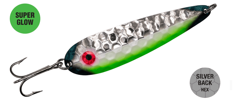 Load image into Gallery viewer, NORTHERN KING TROLLING SPOONS Narwhal Glow Green Northern King Magnum Spoon
