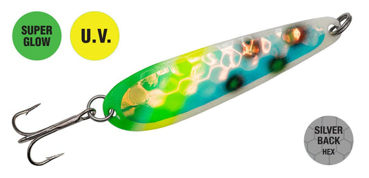 NORTHERN KING TROLLING SPOONS Nuclear Grn Glow UV Northern King Magnum Spoon