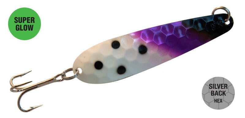 Load image into Gallery viewer, NORTHERN KING TROLLING SPOONS Purple Dalmation Northern King Magnum Spoon
