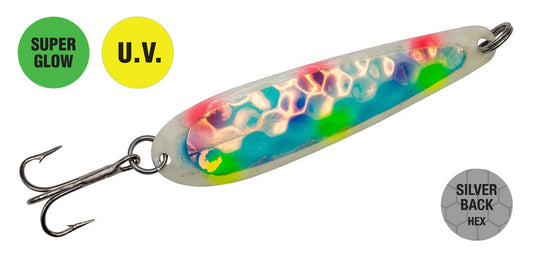 NORTHERN KING TROLLING SPOONS Wonderbread Glow UV Northern King Magnum Spoon