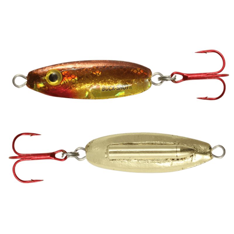 Load image into Gallery viewer, NORTHLAND BUCSHT RATL SPN 1-4 / Gold Shiner Northland Buck-Shot Rattle Spoon
