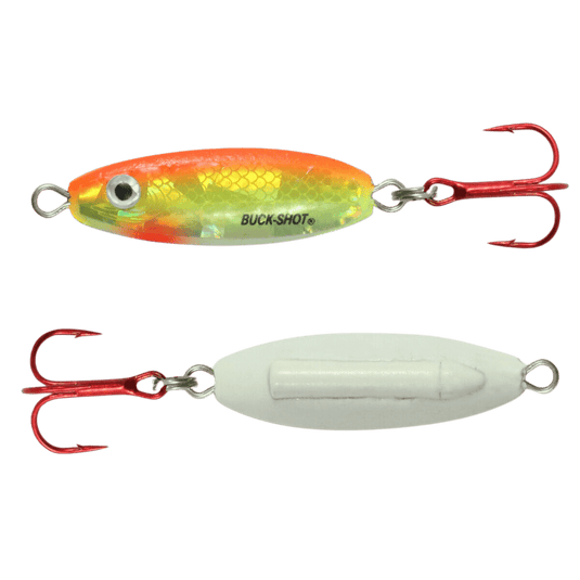 NORTHLAND BUCSHT RATL SPN 1-4 / Super Glo Chub Northland Buck-Shot Rattle Spoon