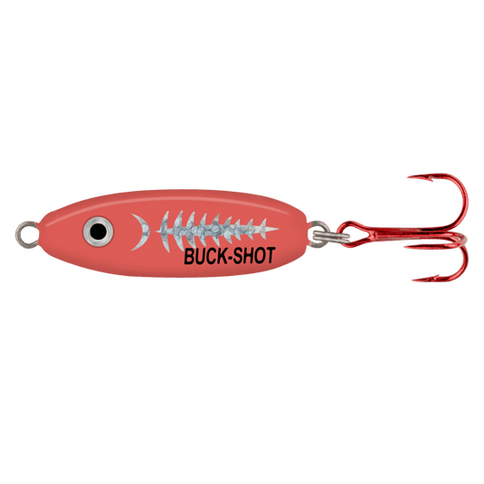 NORTHLAND BUCSHT RATL SPN 1-4 / Super Glow Exo Red Northland Buck-Shot Rattle Spoon