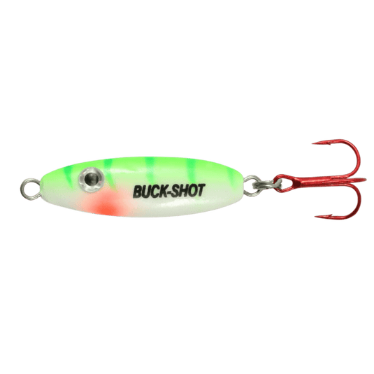 NORTHLAND BUCSHT RATL SPN 1-4 / UV Glo Perch Northland Buck-Shot Rattle Spoon