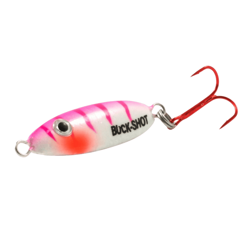 Load image into Gallery viewer, NORTHLAND BUCSHT RATL SPN 1-4 / UV Pink Tiger Northland Buck-Shot Rattle Spoon
