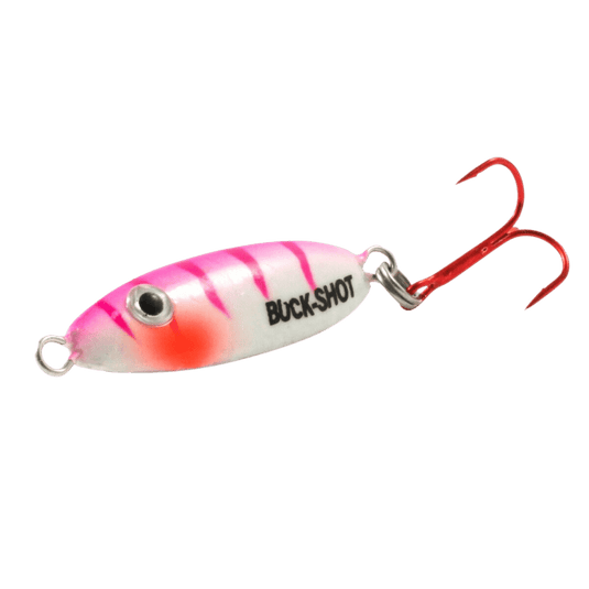 NORTHLAND BUCSHT RATL SPN 1-4 / UV Pink Tiger Northland Buck-Shot Rattle Spoon