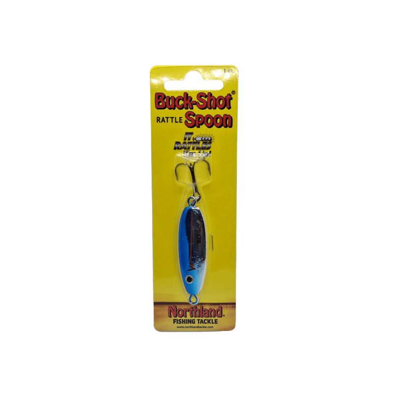 Load image into Gallery viewer, NORTHLAND BUCSHT RATL SPN 1 oz / Blue Racecar Northland Buck-Shot Rattle Spoon
