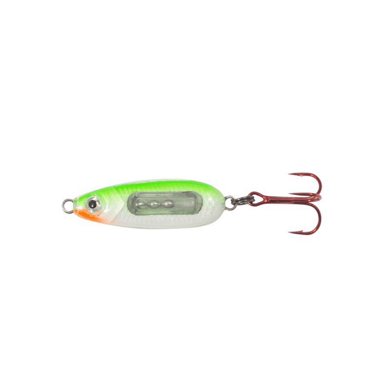 Load image into Gallery viewer, NORTHLAND GLASS BUCK-SHOT 1-8 / Super Glo Perch Northland Glass Buck-Shot Spoon
