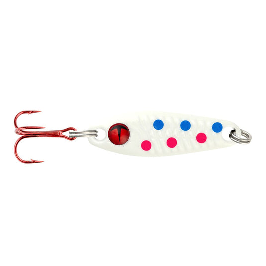 NORTHLAND ICE SPOONS 1-4 / Super Glow Wonderbread Northland Tungsten Buck-shot Spoon