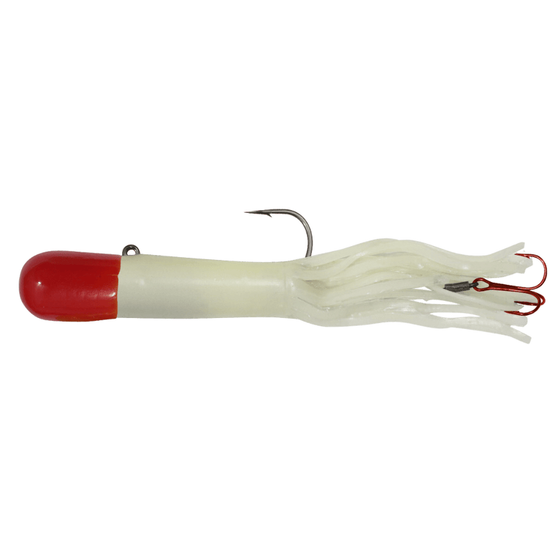 Load image into Gallery viewer, NORTHLAND TUBE HEAD JIGS 1oz / Glow Red Top Northland Level-Head Predator Tube
