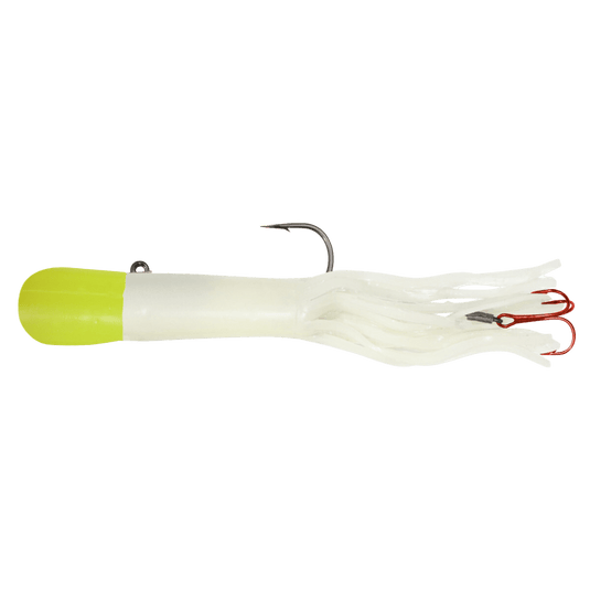 NORTHLAND TUBE HEAD JIGS 1oz / White Chartreuse Top Northland Level-Head Predator Tube