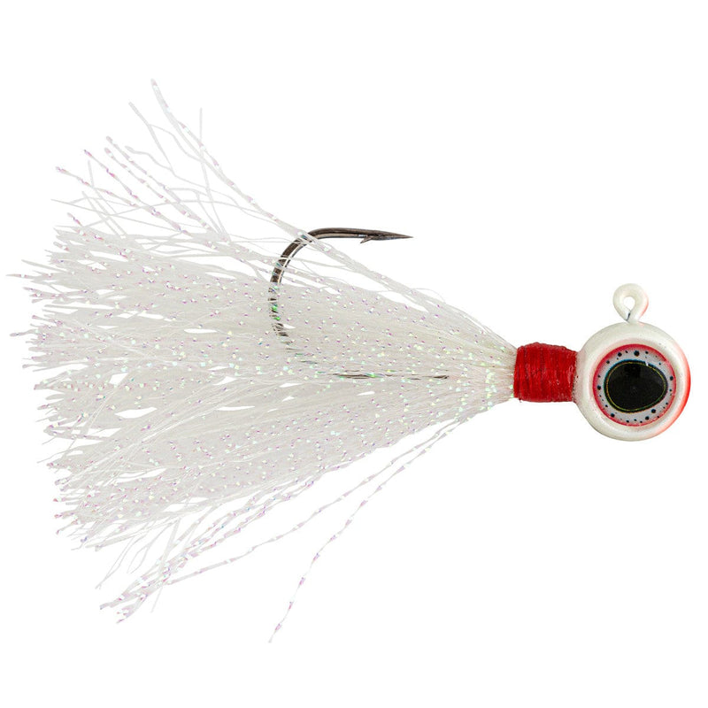 Load image into Gallery viewer, NORTHLAND WALLEYE/PERCH JIGS 1-16 / White Northland Deep-Vee Flashtail Jig
