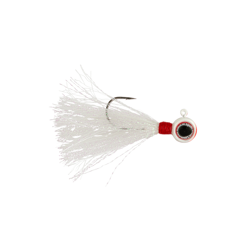 Load image into Gallery viewer, NORTHLAND WALLEYE/PERCH JIGS 1/4 / White Northland Deep-Vee Flashtail Jig
