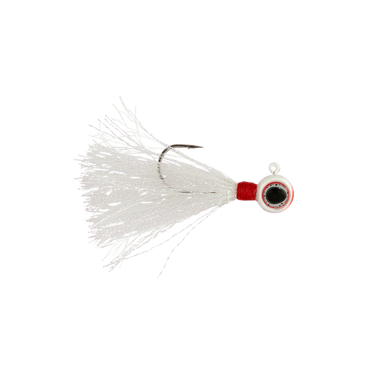 NORTHLAND WALLEYE/PERCH JIGS 1/4 / White Northland Deep-Vee Flashtail Jig