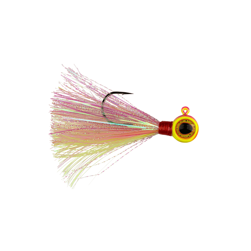 Load image into Gallery viewer, NORTHLAND WALLEYE/PERCH JIGS 1-8 / Bubblegum Northland Deep-Vee Flashtail Jig
