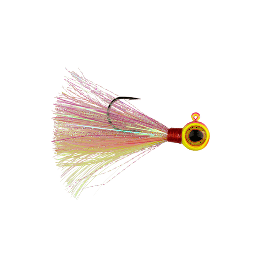 NORTHLAND WALLEYE/PERCH JIGS 1-8 / Bubblegum Northland Deep-Vee Flashtail Jig